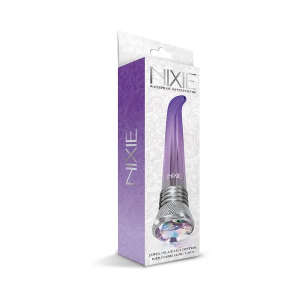 Nixie Waterproof 10-function G-spot Vibe - Purple Ombre Glow
