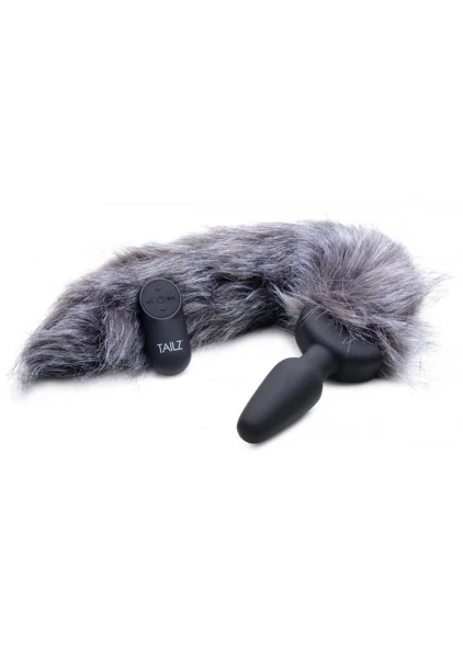 Tailz Grey Fox Tail Vibrating Anal Plug — image 5 of 8