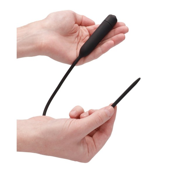Shots Ouch Extra Long Urethral Sounding Silicone Vibrating Bullet Plug