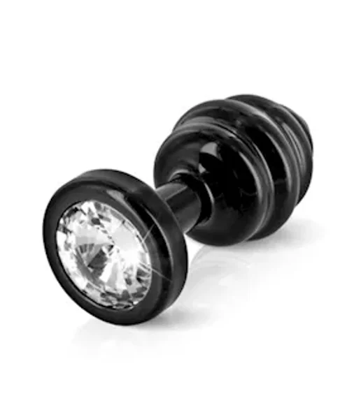 Anni Ano Ribbed T3 Butt Plug - Black - 35mm — image 4 of 5
