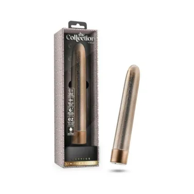 Classic Vibrators The Collection Lattice Limited Edition Rechargeable 7 In Vibrator Rose Gold