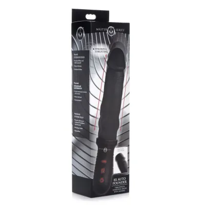 8x Auto Pounder Vibrating And Thrusting Dildo With Handle Black