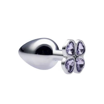 Kink Range Flower Gem Butt Plug 3 2 Inch Purple Medium