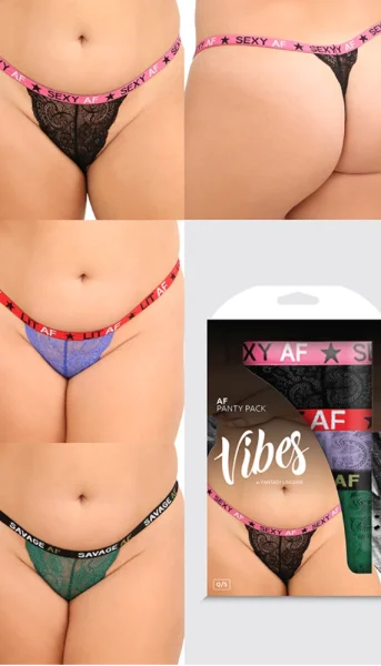 "AF" Thong Panty Pack - Set of 3!