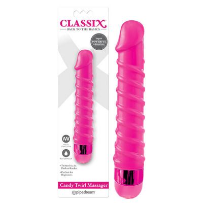 Candy Twirl 6 5 Vibrator Pink