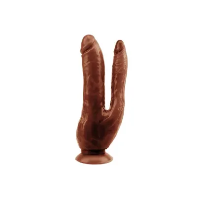 Dark Magic Dual Penis 7 6 Inch Brown 7 6 Inch