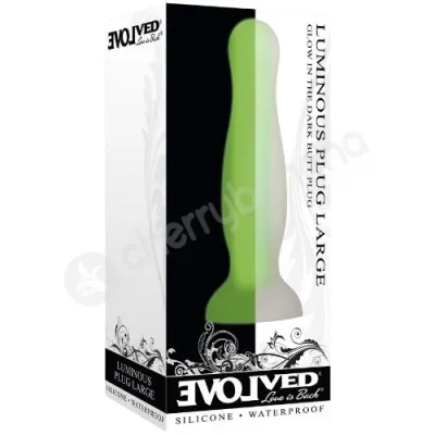 Evolved Luminous Large Green Glow In The Dark 5 9 Soft Butt Plug