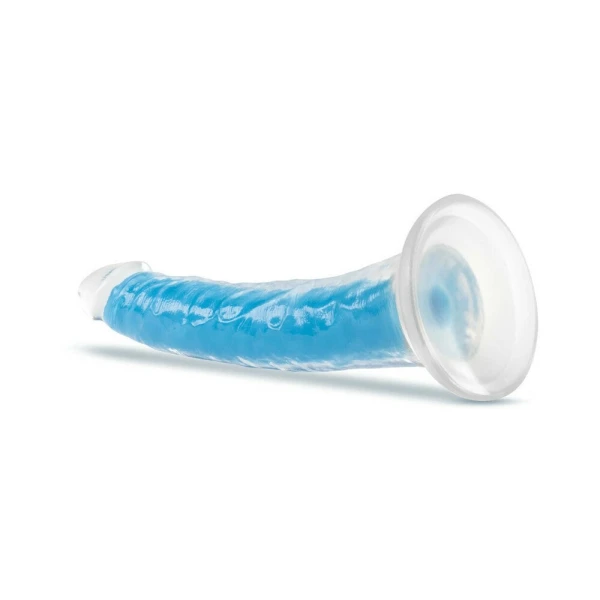 Neo Elite Glow In The Dark 7.5in Dual Density Cock Neon Blue