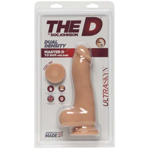 Doc Johnson The D Master D UltraSkyn 7.5" with Balls Vanilla