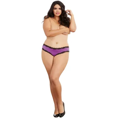 Open Back Panty 2x Iris Black