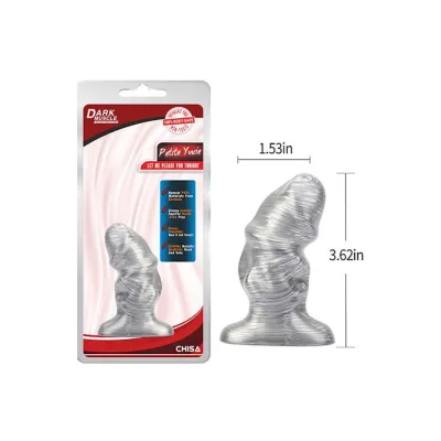 Rippled Metallic Butt Plug