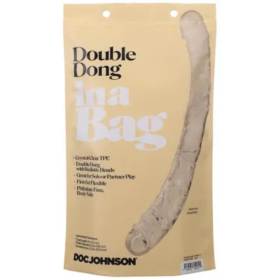Double Dong In A Bag 13 Inch Clear