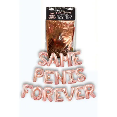 Glitterati Same Penis Balloon Banner Pink