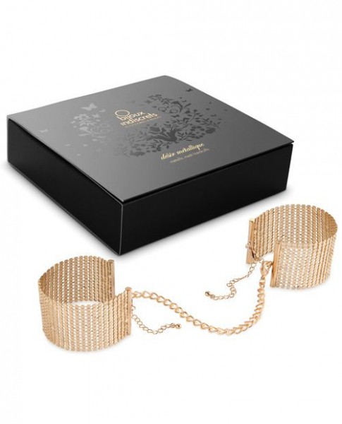 Bijoux Indiscrets Handcuffs - Desir Metallique - Gold