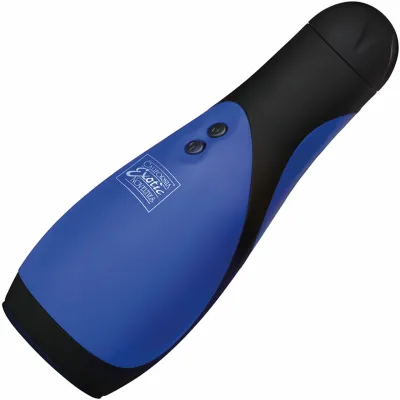 Apollo Power Stroker Vibrating Penis Masturbator Blue