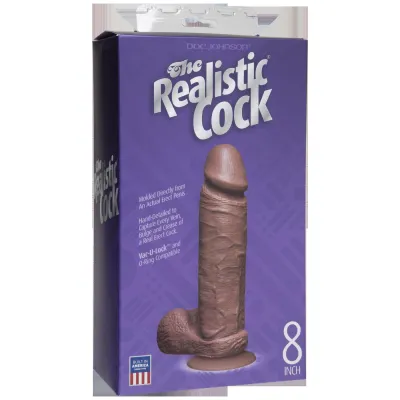 The Realistic Cocks 8 Inch Brown