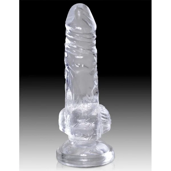 King Cock Clear 4'' Cock with Balls