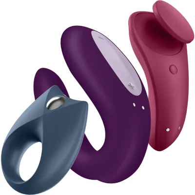 Satisfyer Partner Box 3 Double Joy Couple s Vibe Sexy Secret Panty Vibe Royal One Vibrating Cock Ring
