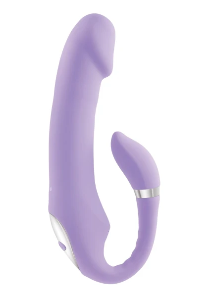 Gender X Orgasmic Orchid Rechargeable Silicone Vibrator With Flexible Clitoral Stimulator - Purple