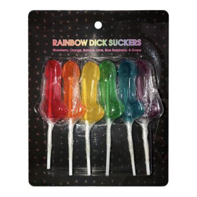Rainbow dick suckers 6 pack