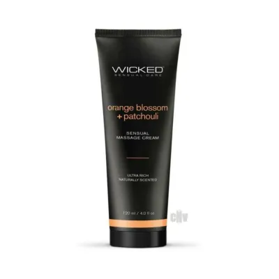 Sensual Massage Wicked Orange Blossom Patchouli Sensual Massage Cream 4 Oz