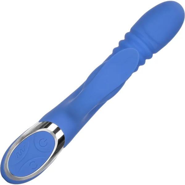 Enchanted Teaser Silicone Rechargeable Thrusting Rotating Dual Stimulation Vibrator by CalExotics