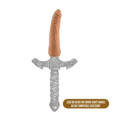 The Realm Realistic 7 5 Inch Lock on Dildo Mocha