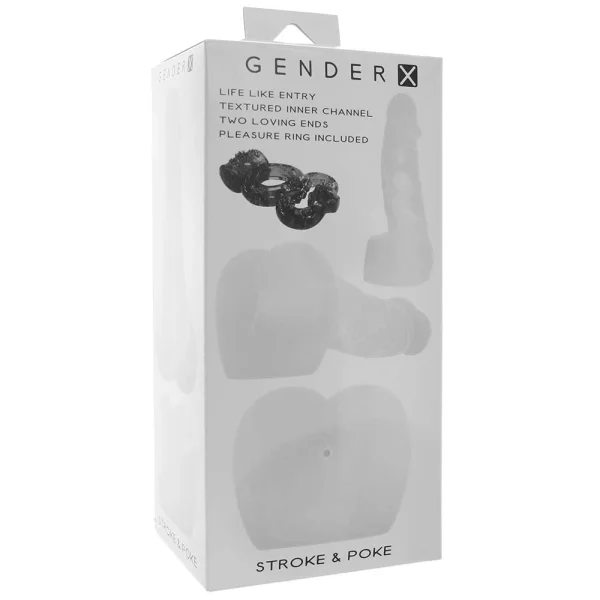 Gender X Stroke & Poke Stroker with Cock Ring