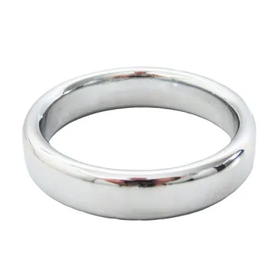 Love In Leather 45mm Stainless Steel Rounded Cock Ring