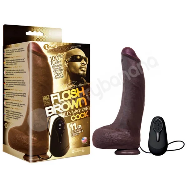 Flash Brown Vibrating Cock