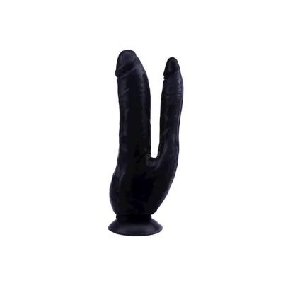 Dark Magic Dual Penis 7 6 Inch Black 7 6 Inch
