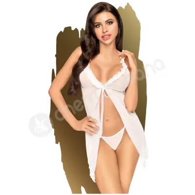 Daily Deal 27 Off Penthouse Lingerie White After Sunset Babydoll With Thong
