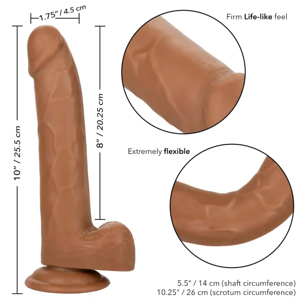 Size Queen 8 inch-20.25 Cm - Brown