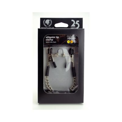 Spartacus Adjustable Nipple Clams With Curbed Chain Rubber Tipped