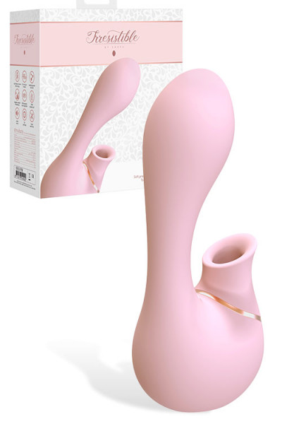 Shots Toys 5.5" Silicone Rabbit Vibrator with Air Wave Clitoral Stimulator