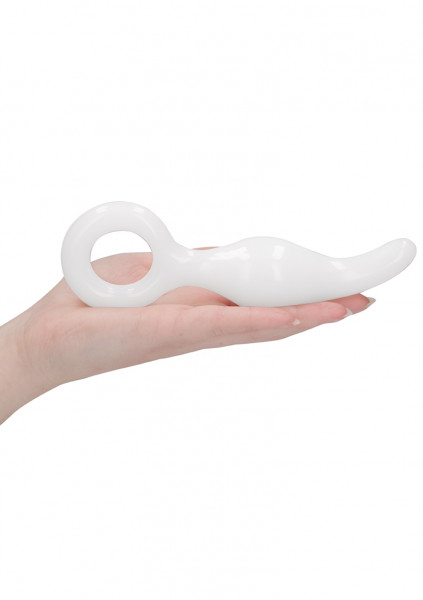 Gripper - White - Glass Dildo