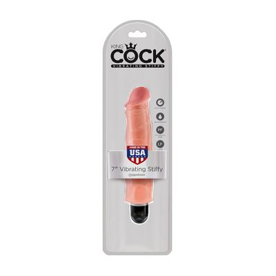 King Cock 7 In Vibrating Stiffy Flesh 7 Inch