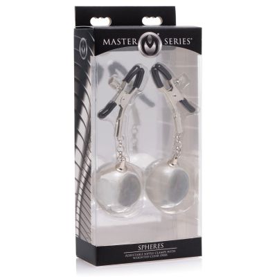Master Series Spheres Adjustable Nipple Clamps Weighted Clear Orbs