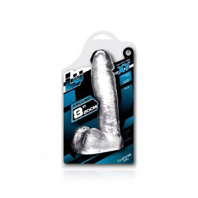 Clear stone thick dildo