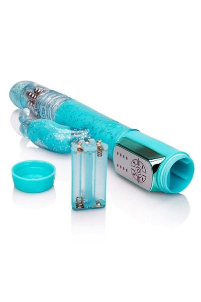 California Exotic Thrusting & Rotating Beaded 10.2" Rabbit Vibrator
