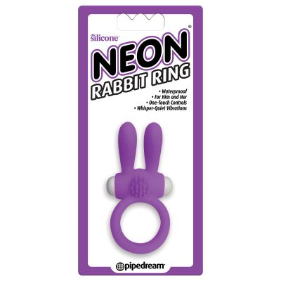 Purple Rabbit Vibrating Cock Ring