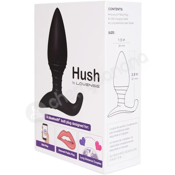 Lovense Hush 1.5" Wide App Controlled Vibrating Butt Plug