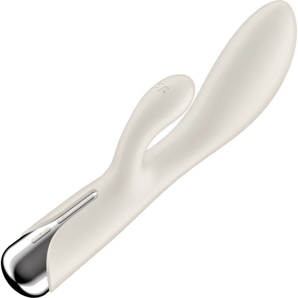 Satisfyer Spinning Rabbit 1 Rechargeable Waterproof Silicone Dual Stimulation Vibrator - Beige