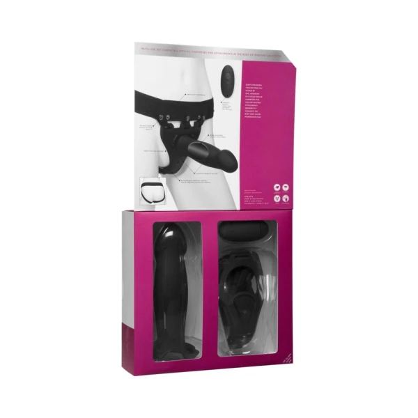 Body Extensions Be Risque Vibrating Hollow Strap On Set O/S
