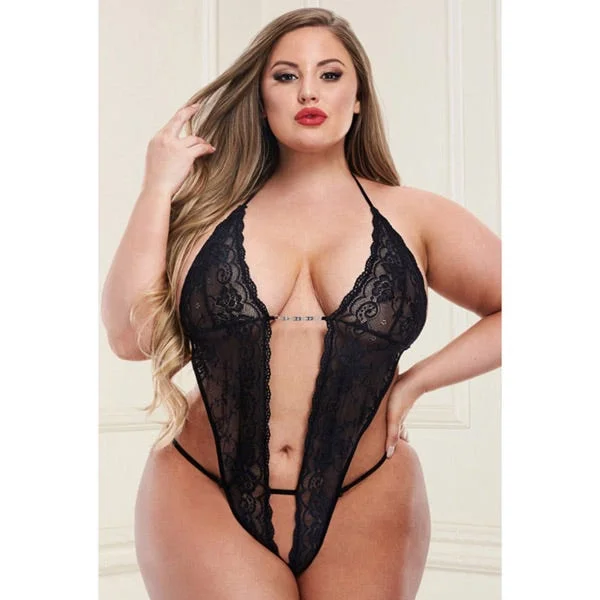 Baci 3190X Deep-V Lace Teddy Queen — image 5 of 8