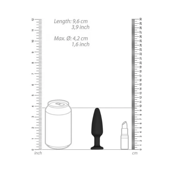 Ouch Cone-shaped Diamond Butt Plug - Black — image 5 of 9