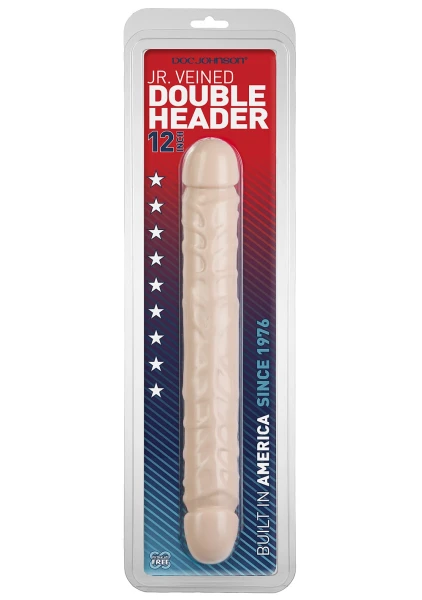 Jr Veined Double Header 12 Inch Bender Dong Black