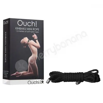 Ouch Black Kinbaku Mini Rope 1 5m