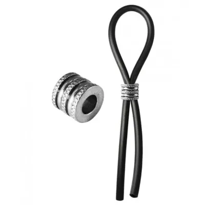 Bolo Lasso Grooved Stainless Steel Slider Black