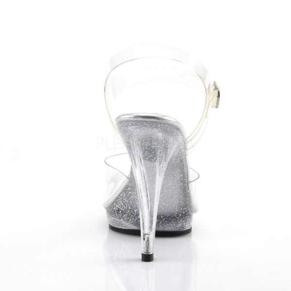 4 1/2 inches Heel, 1/2 inches PF Ankle Strap Sandal W/Mini Glitters — image 4 of 4